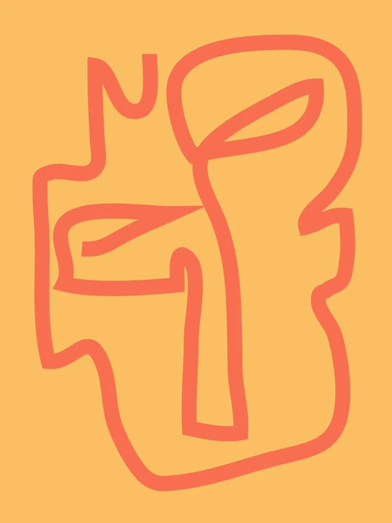 Minimal Abstract Face canvas by ThingDesign