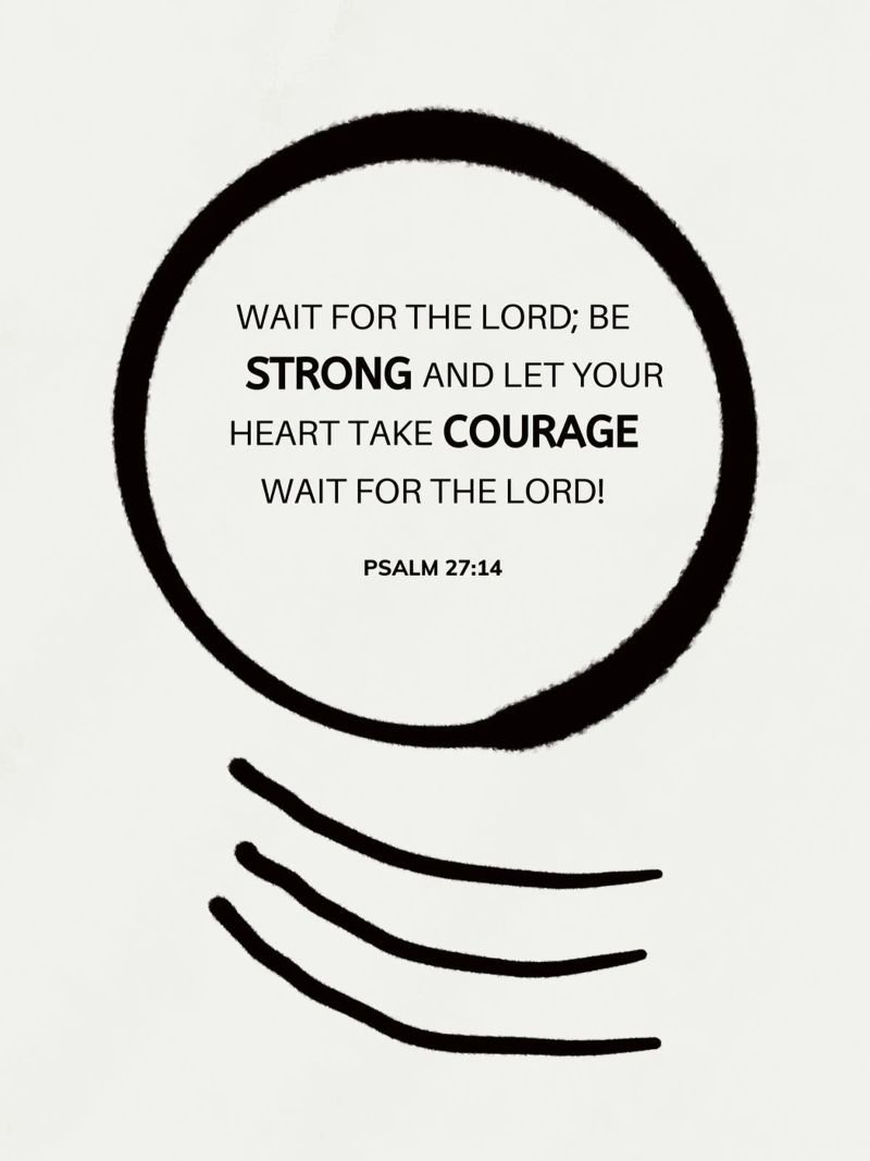 Bible verse Psalm 2714 Poster von Little Dean