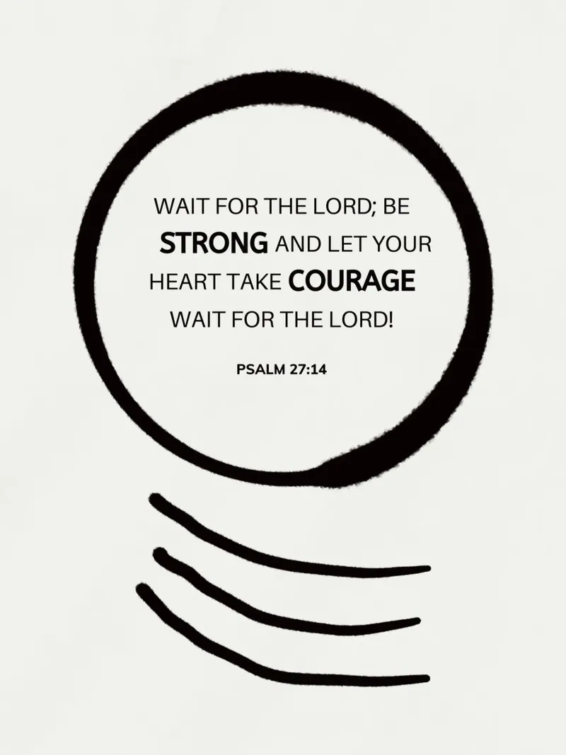 Versetto biblico Salmo 2714 poster da Little Dean