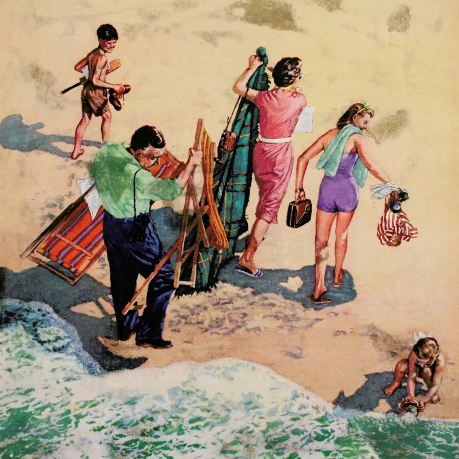 Family at the Seaside pellicola backlit da Hemingway Design
