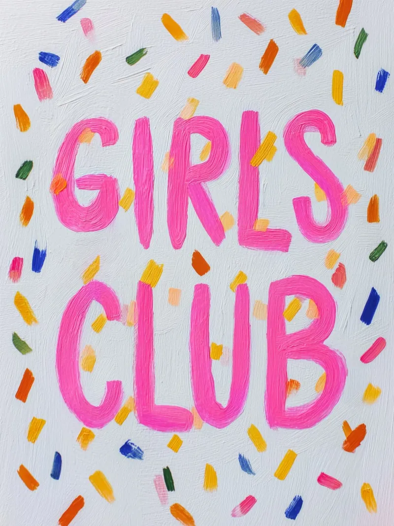 Club delle ragazze colorate plexiglass da Carinaprint
