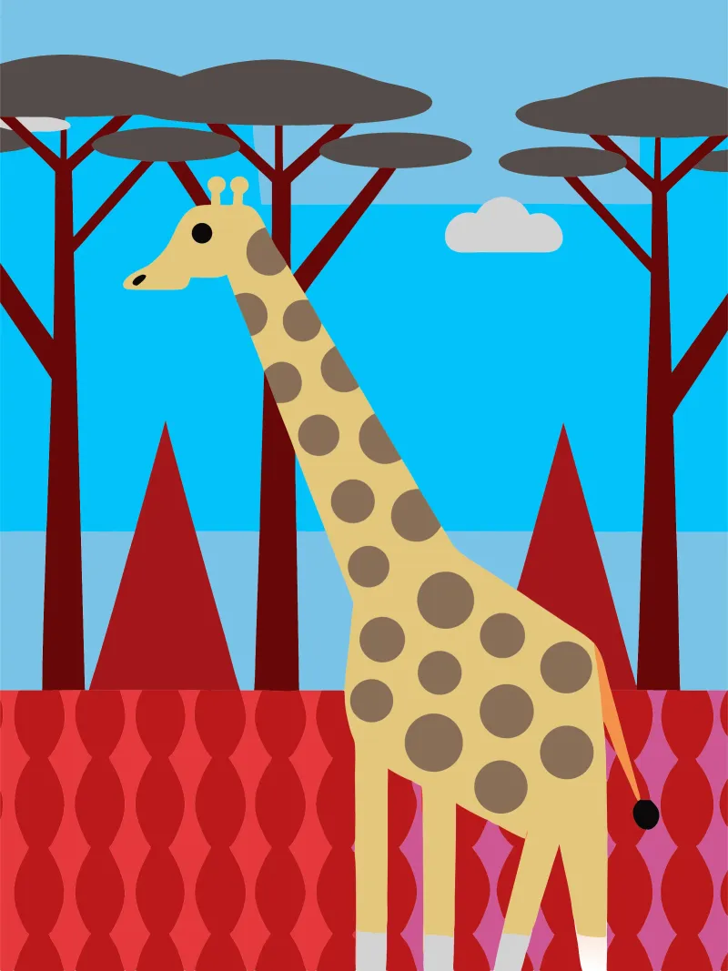 giraffa immaginazione vettoriale pellicola backlit da kamilaze