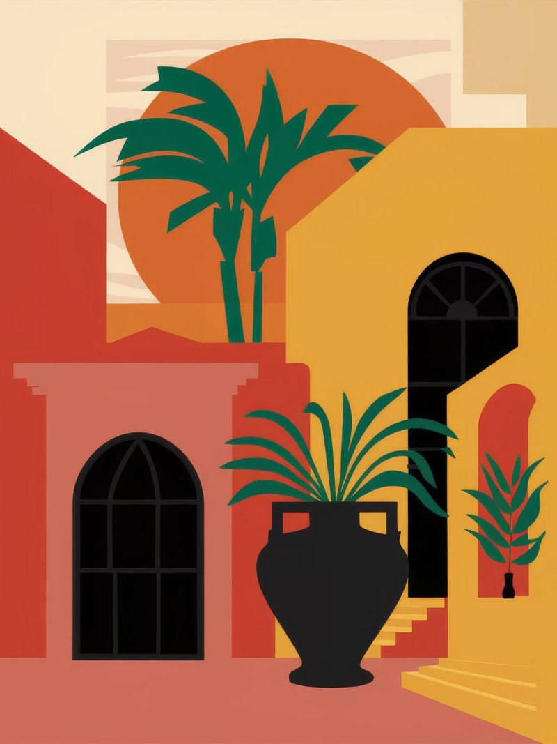 Terracota Villa Tranquilidad poster de Stone Patina