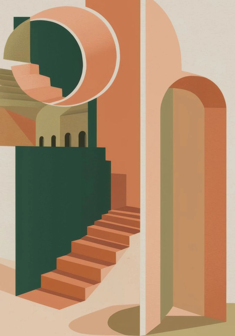 Retiro Coral Stairway poster de Stone Patina