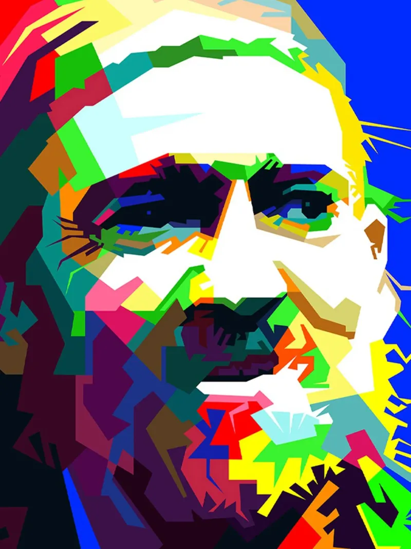 Willie Nelson US Country Folk Singer WPAP Trending Now poster with wooden frame by Artkreator