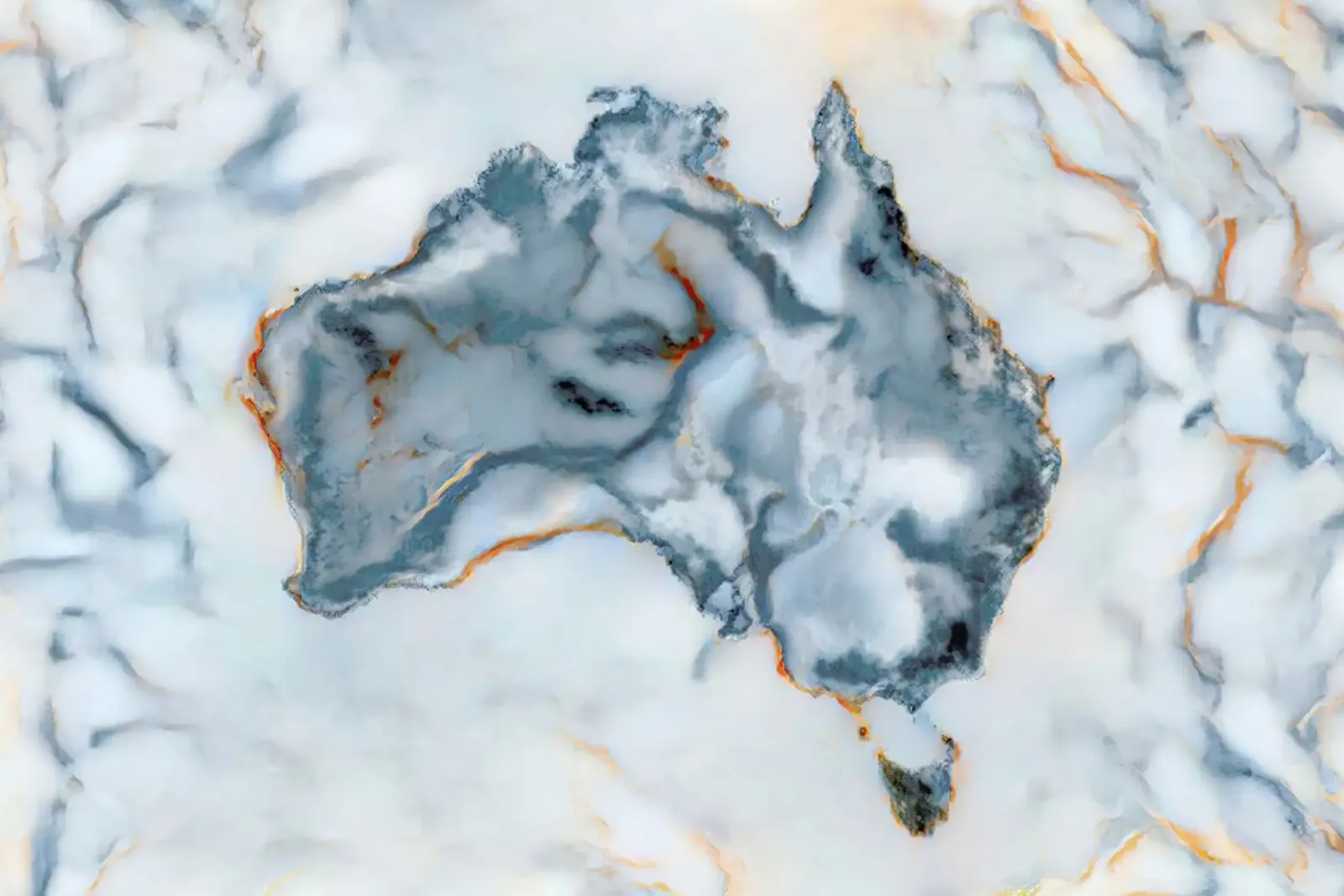 Australia Marble Map pellicola backlit da Octavian