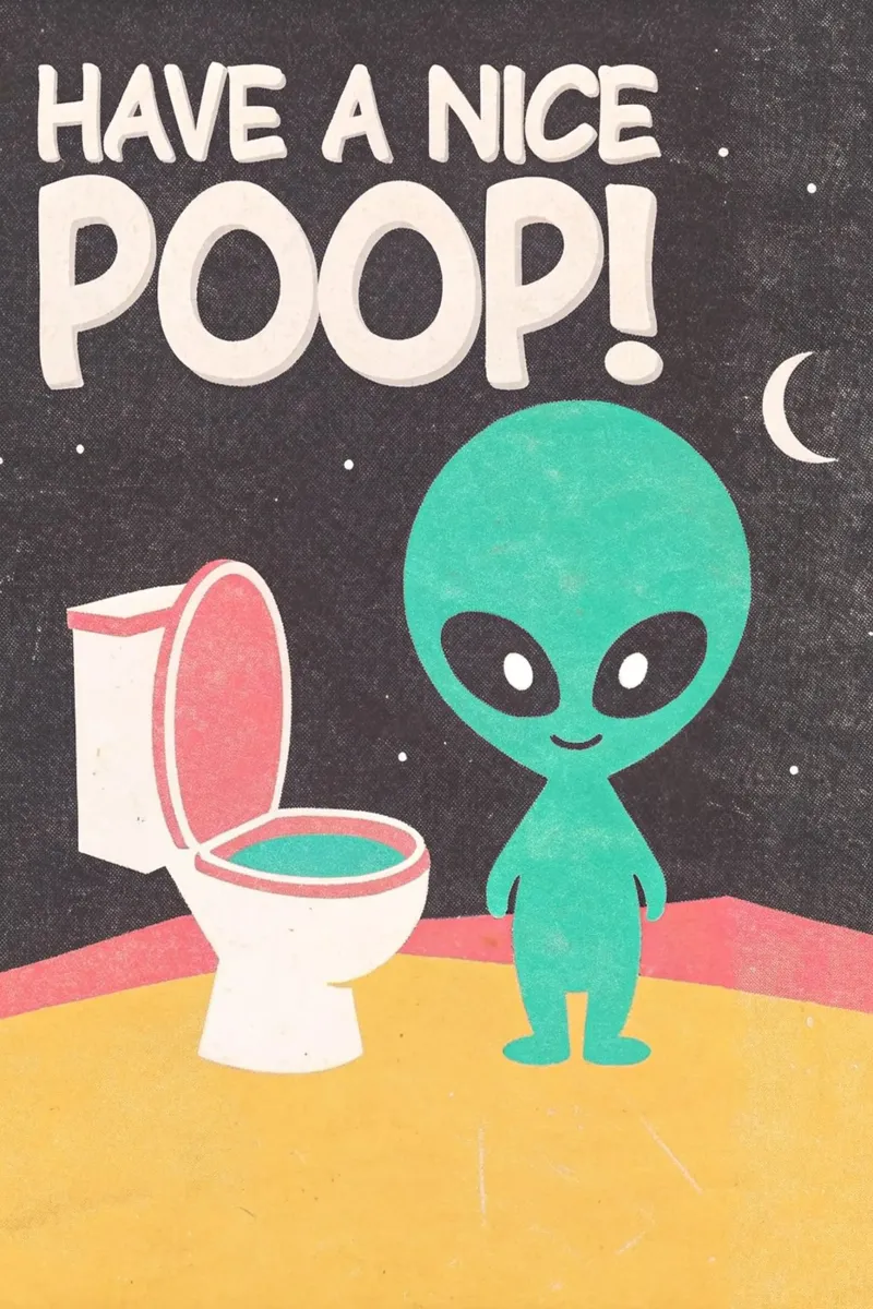 alien tiene un inodoro divertido metacrilato de ralliness