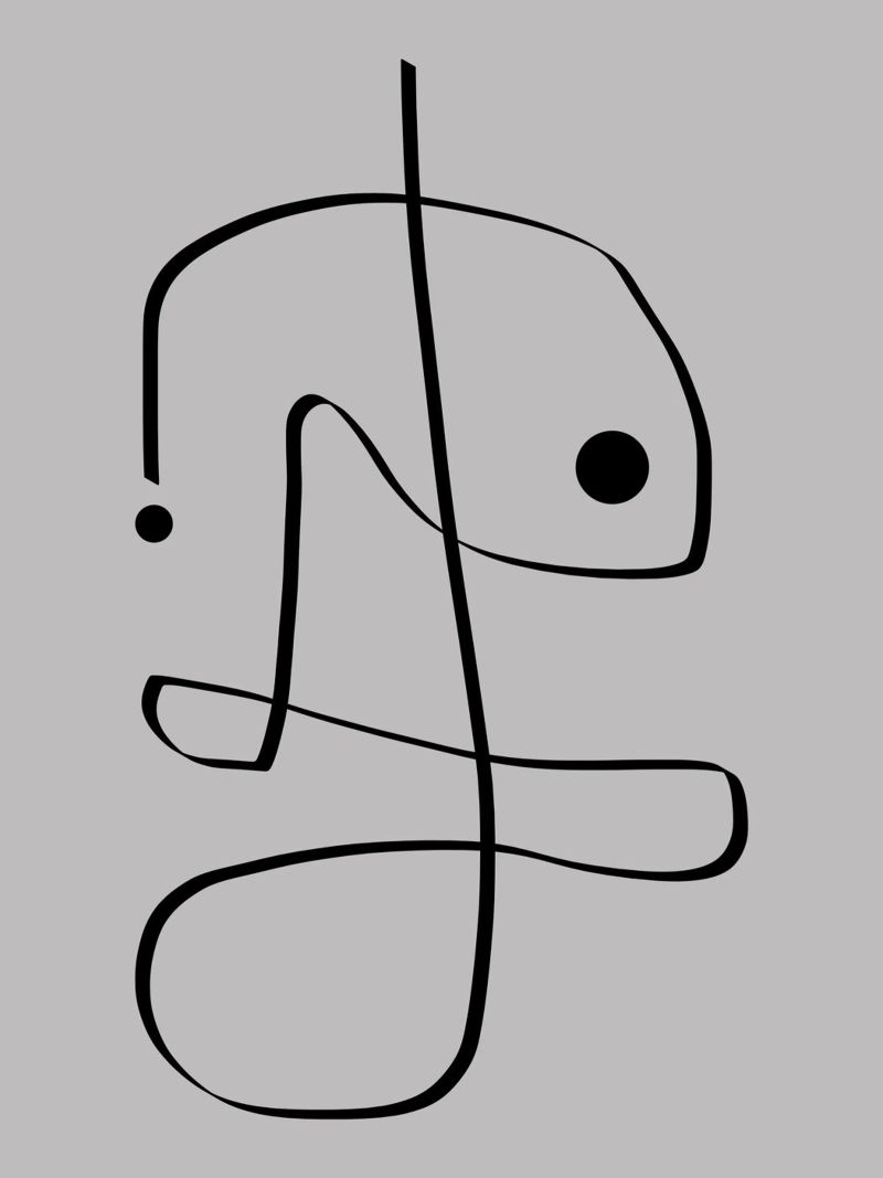 Figure with lines in taupe II plexiglass da Imaginative