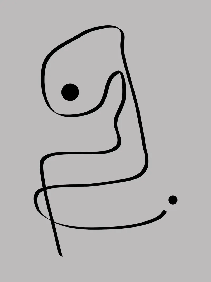 Figure with lines in taupe IV metacrilato de Imaginative