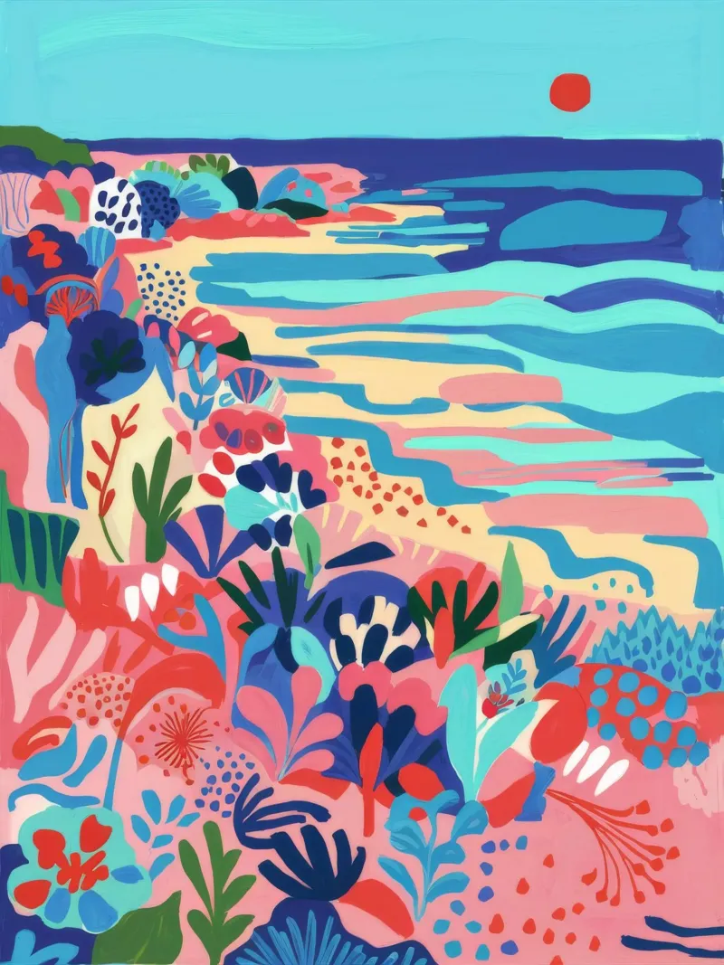 Abstracte kustsymfonie poster van Jasper Rune