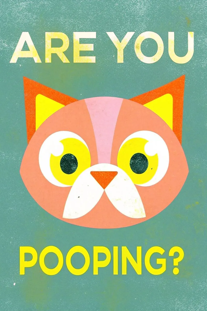 are you pooping funny cat canvas by ralliness