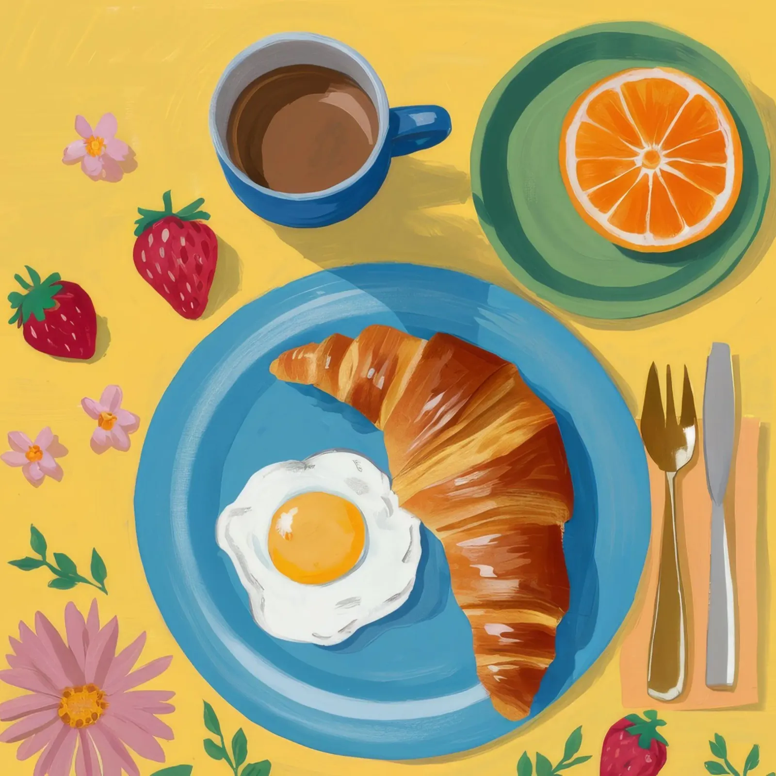 Citrus Breakfast Glow acrylic glass by Aurora Muse