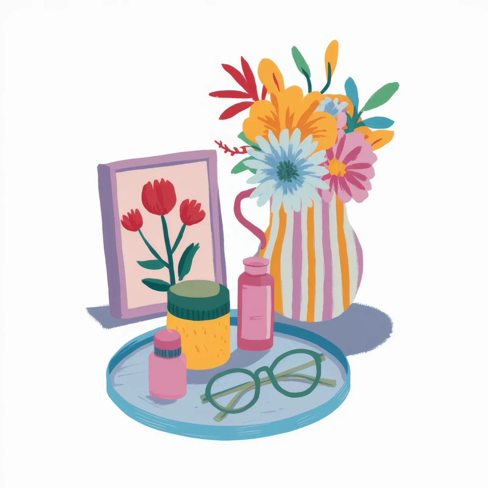 Fiori da scrivania Ancora poster con telaio in plastica da Aurora Muse