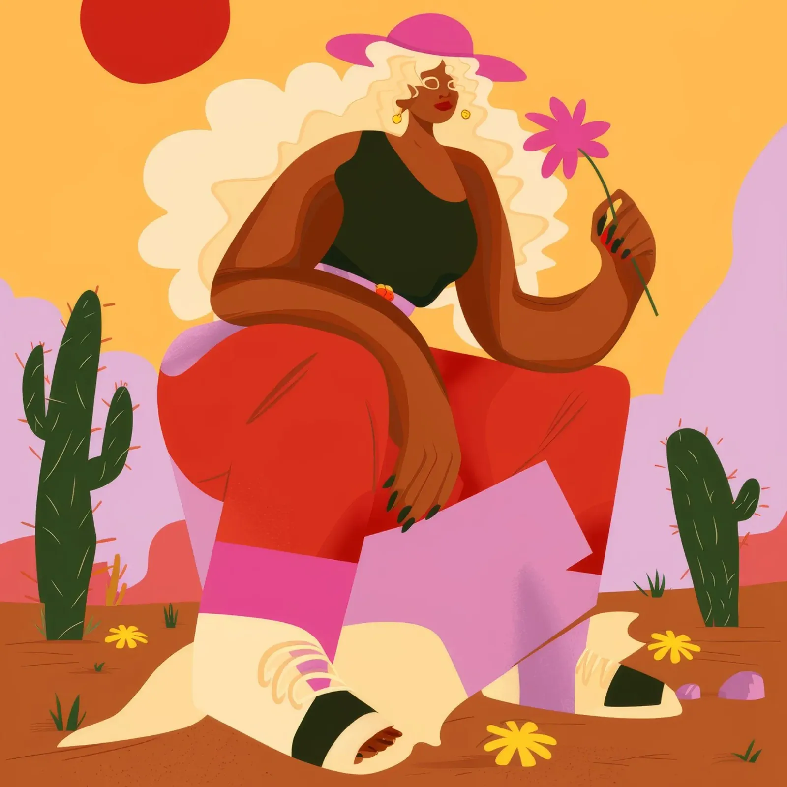 El poder de las flores del desierto poster con marco de plástico de Aurora Muse