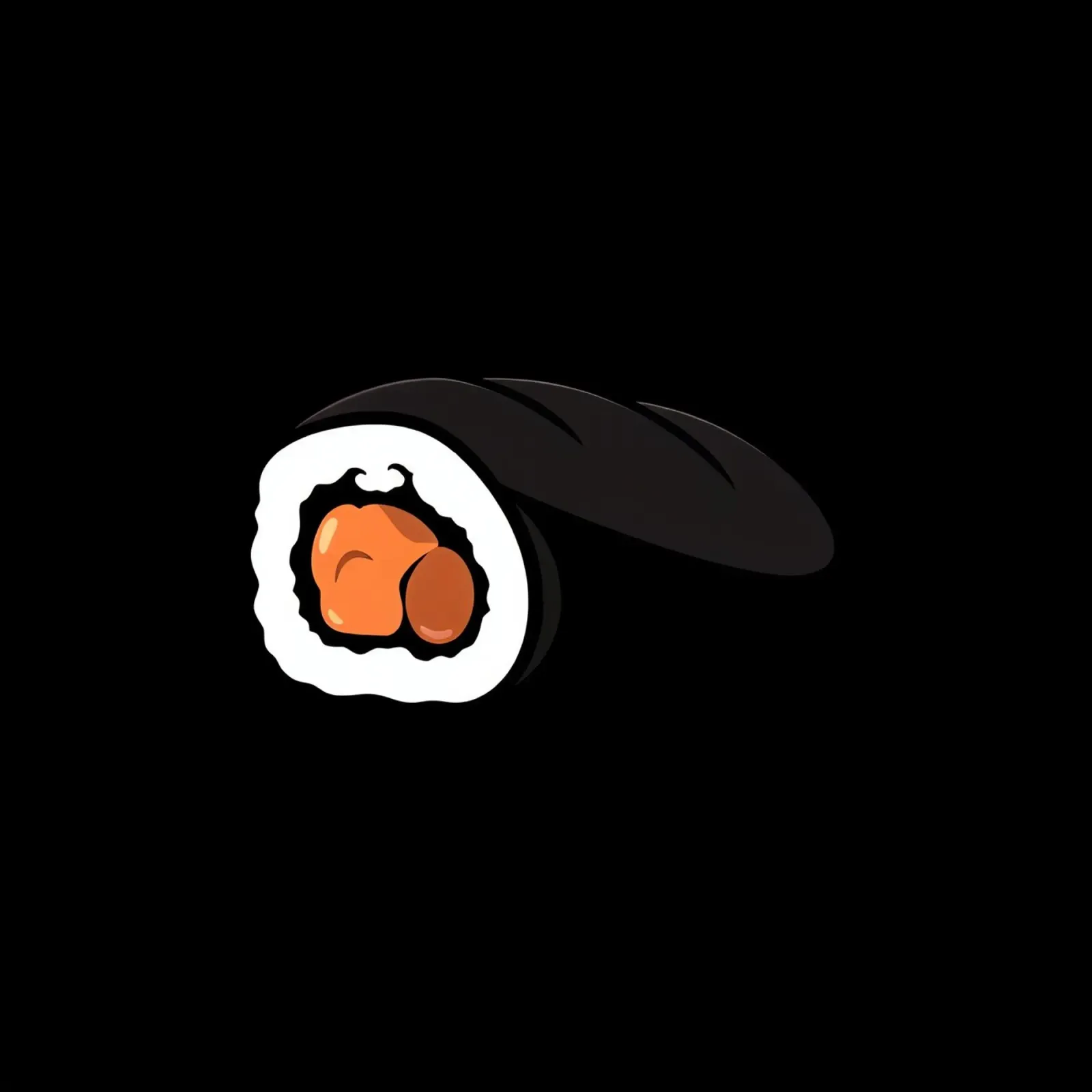 Rotolo di sushi con salmone e riso con involucro di alghe marine pellicola backlit da DesignDoodle