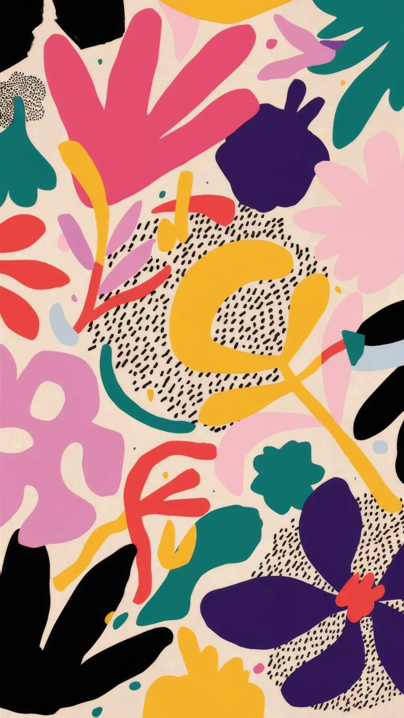 Deconstructed Fruity Floral canvas by Ember Stone