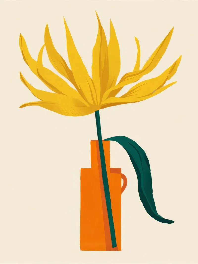 Minimalist Solar Bloom poster by Ember Stone