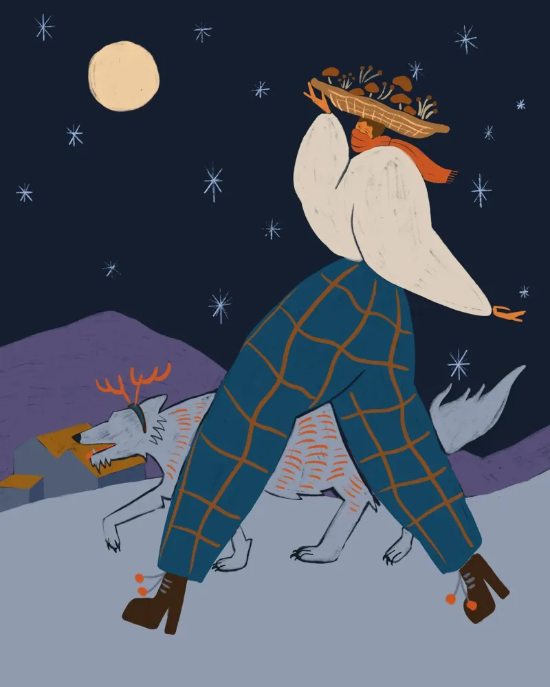 Midnight Harvest poster con telaio in alluminio da Arty Guava