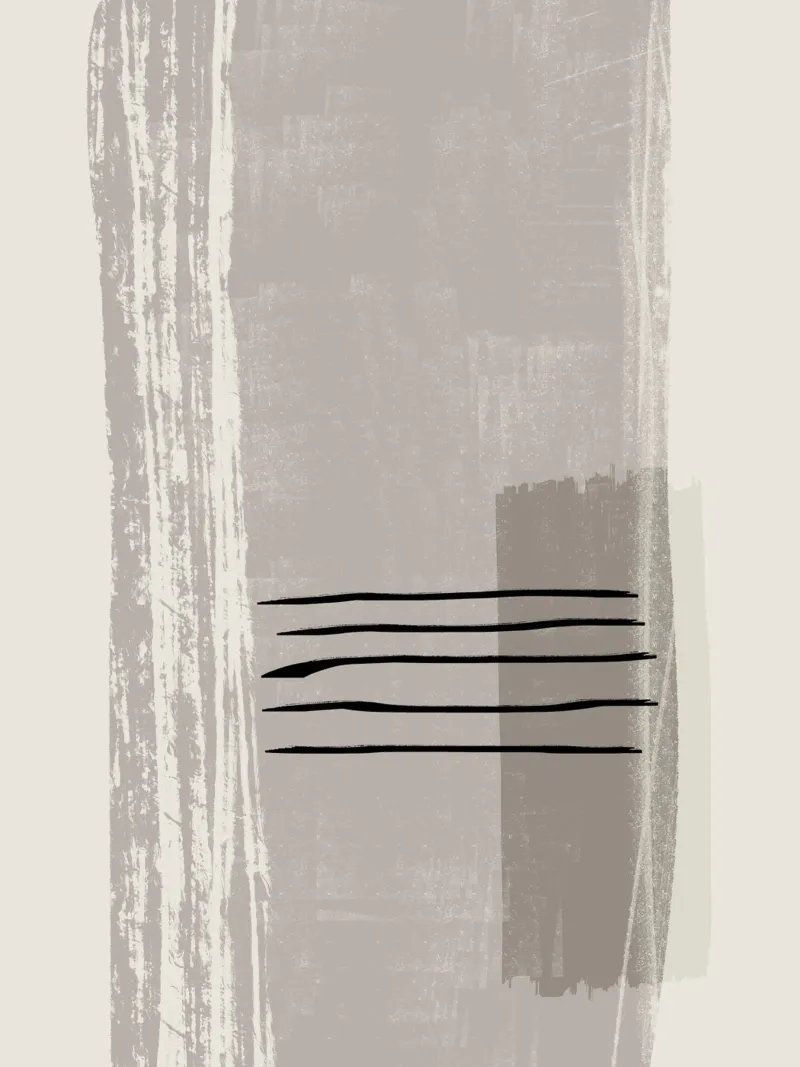 Modern art in natural shades Acryl-Glas von Imaginative