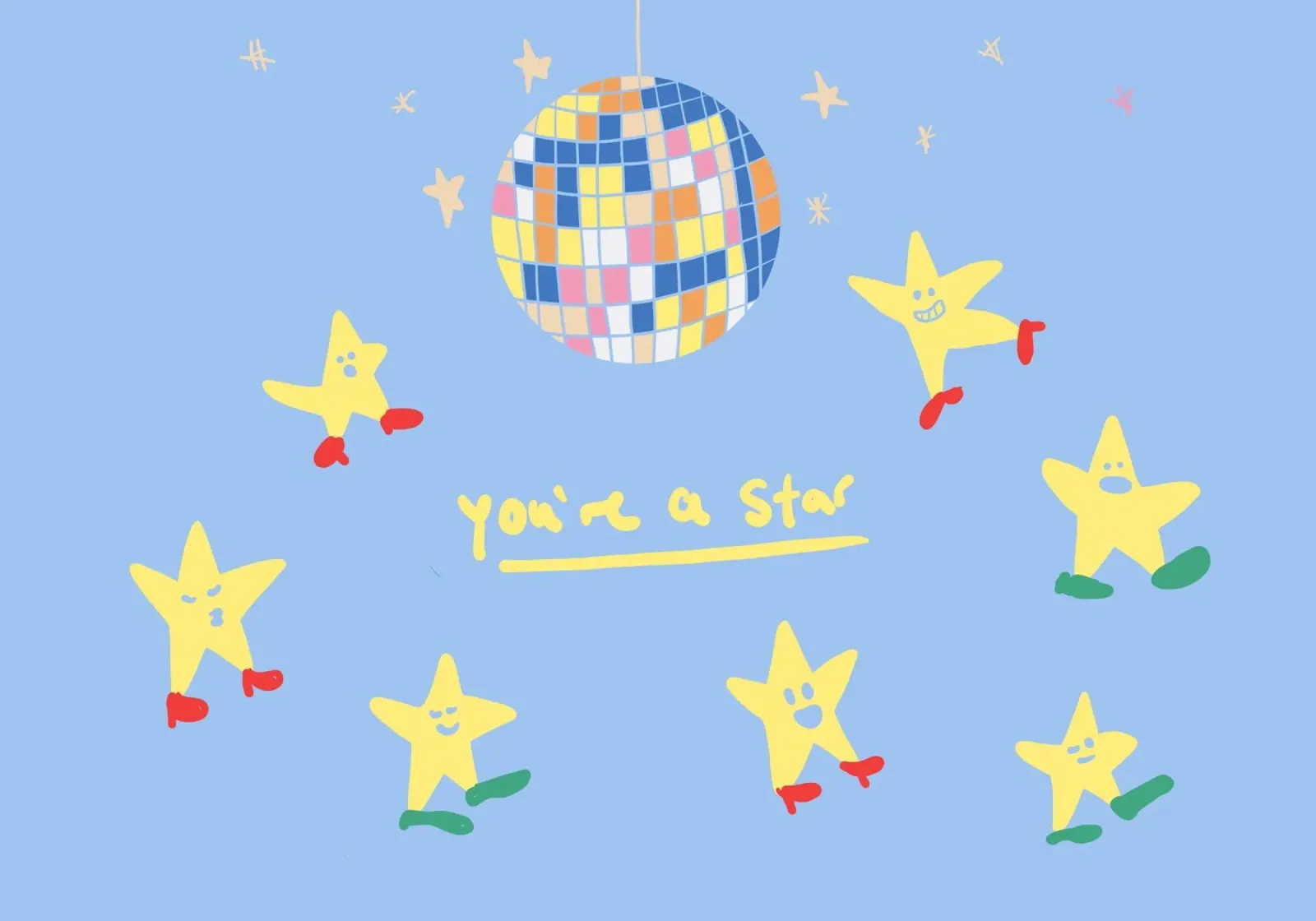 You‘re a star poster with aluminum frame by Happy Star Club