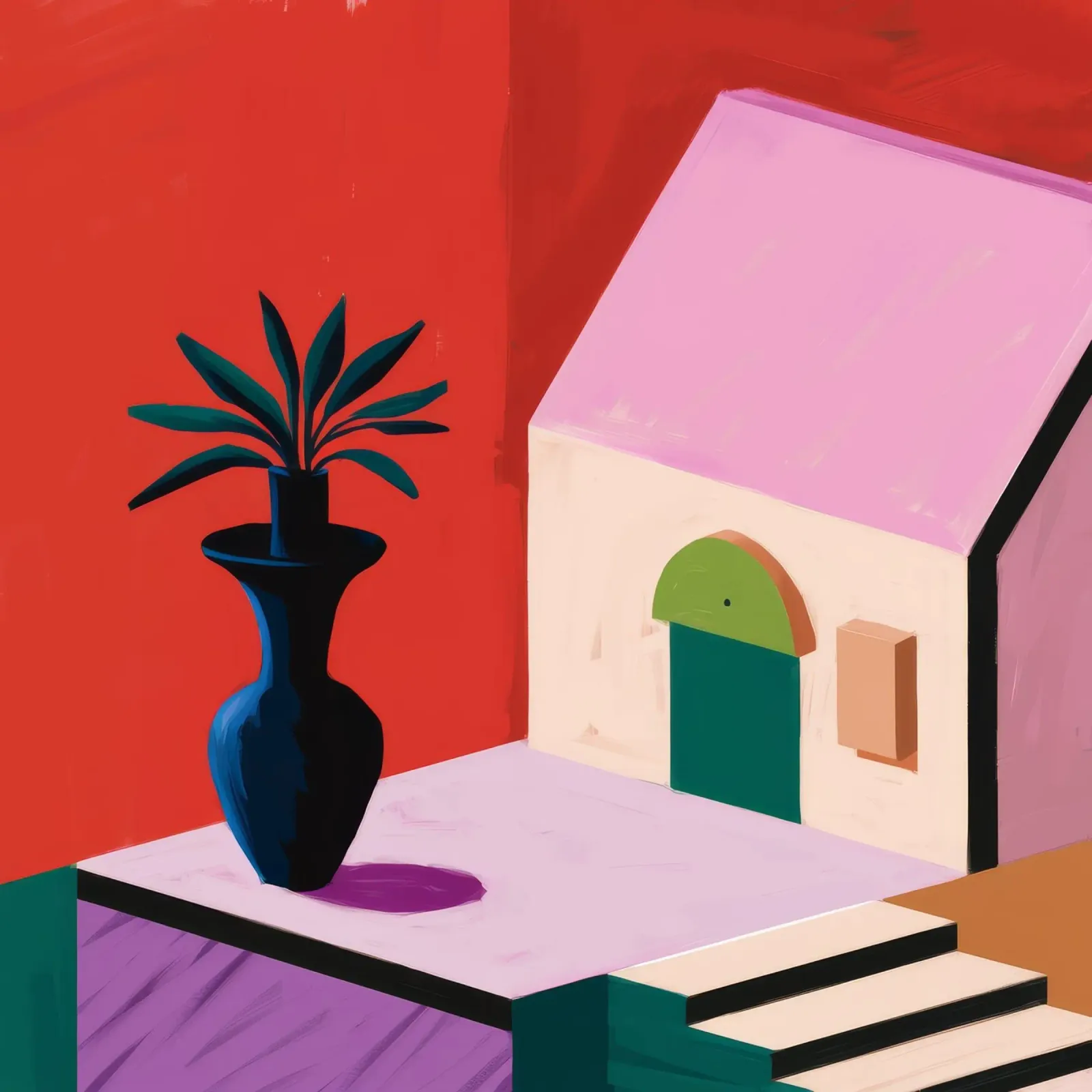 Minimalist Terracotta Villa poster da Ember Stone