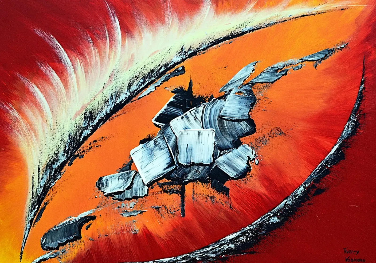 Géronimo poster con telaio in plastica da Thierry Vobmann Abstract painting