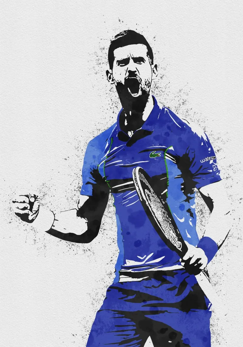 Novak Djokovic alluminio dibond da tenten