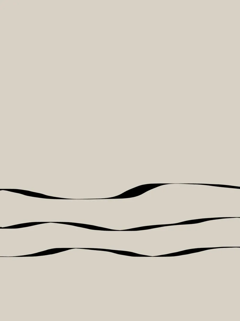 Japanese minimalist artwork with three black lines pellicola backlit da Imaginative