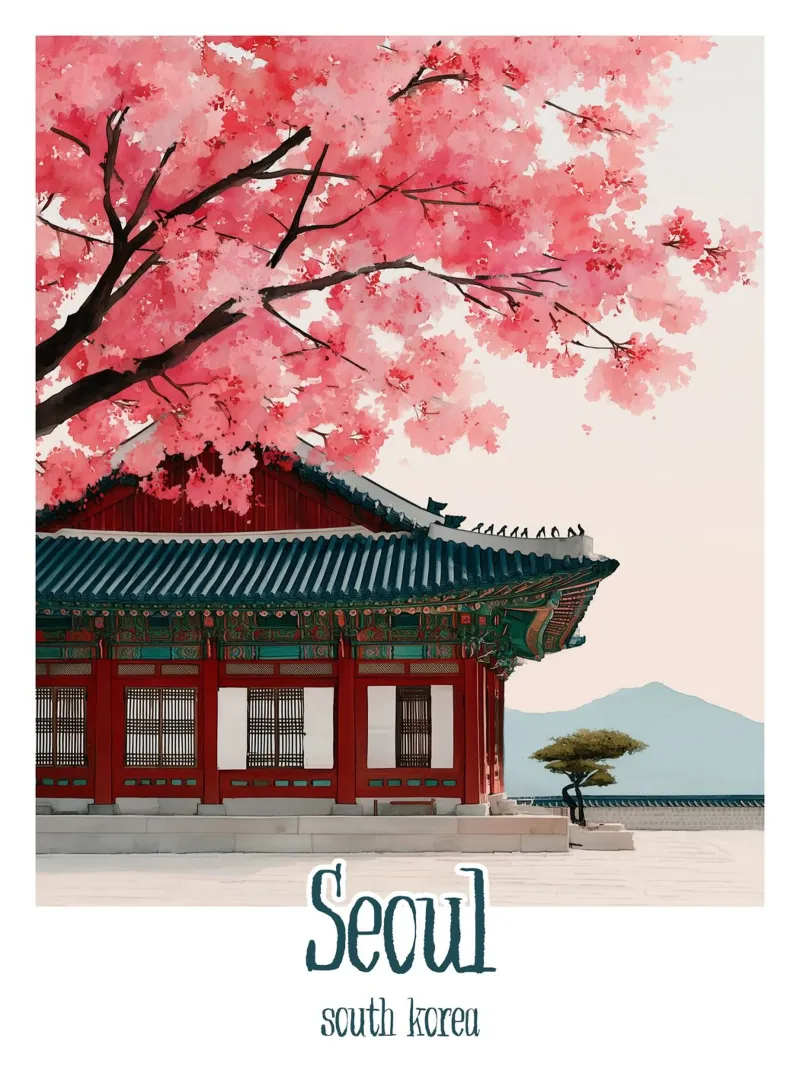 Poster Seul, Corea del Sud poster da Frame the World
