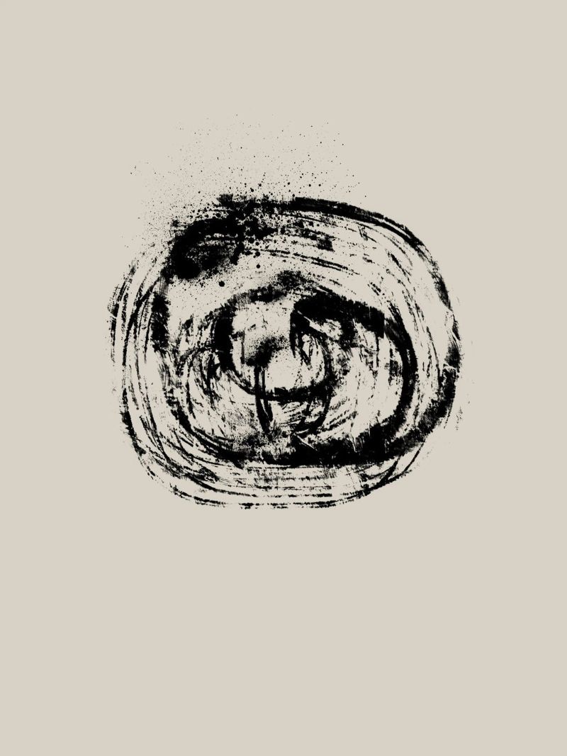 Modern abstract artwork with organic round shape pellicola backlit da Imaginative