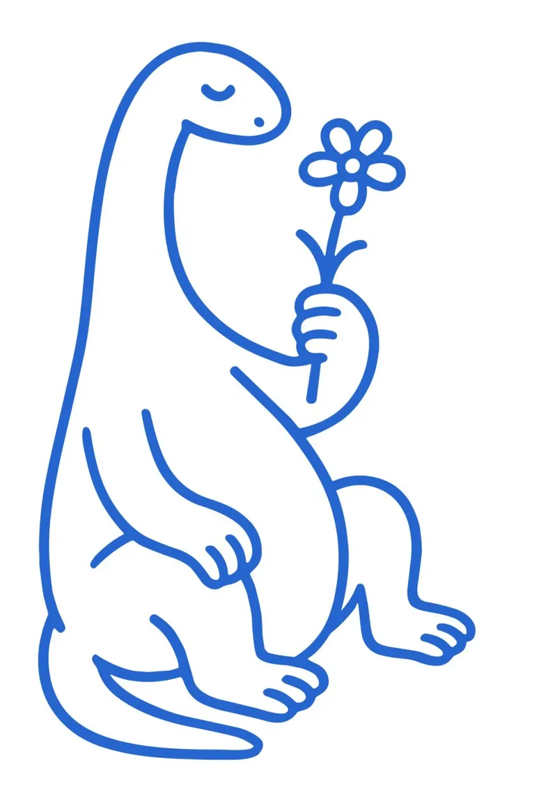 The Dino's Delicate Gift tela con Cornice a cassetta da ramosashop
