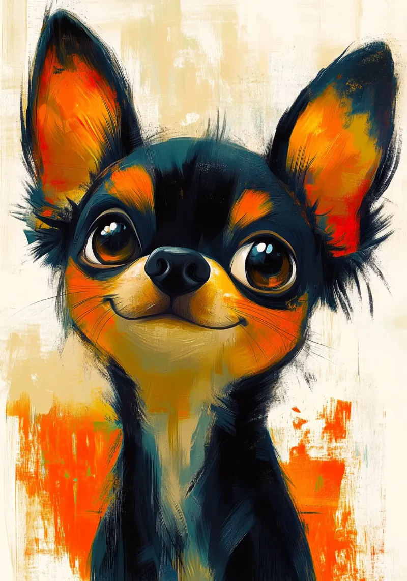 Chihuahua Sunny pellicola backlit da Lionmixart