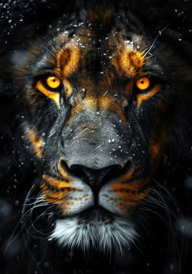 Leone pellicola backlit da Lionmixart