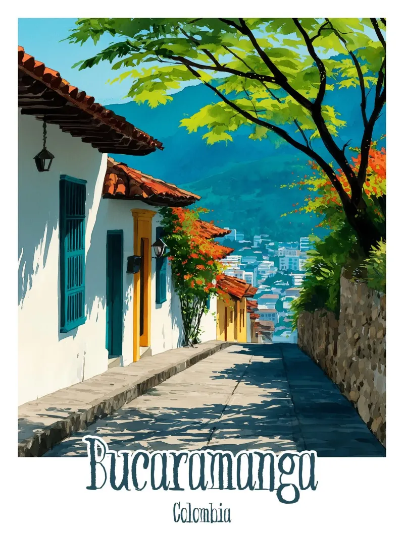 Affiche Bucaramanga, Colombie poster con telaio in plastica da Frame the World