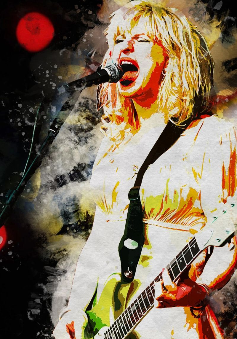 Courtney Love Smudge Poster von neonartroom