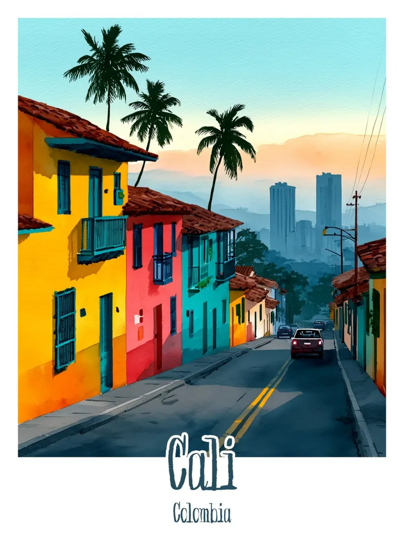 Affiche Cali, Colombie poster da Frame the World