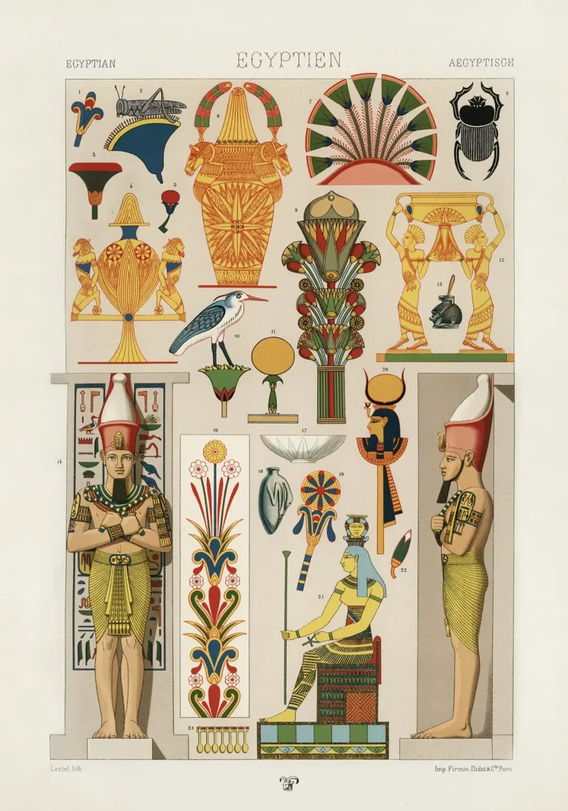 Egyptian pattern pellicola backlit da vintageshop
