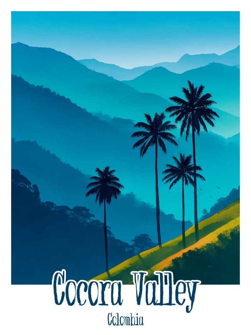 Affiche Cocora Valley, Colombie poster da Frame the World