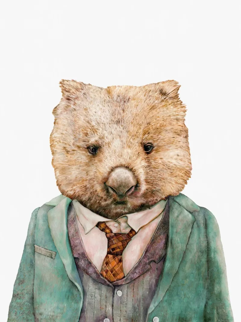 Mr Wombat hahnemühle by Animal Crew