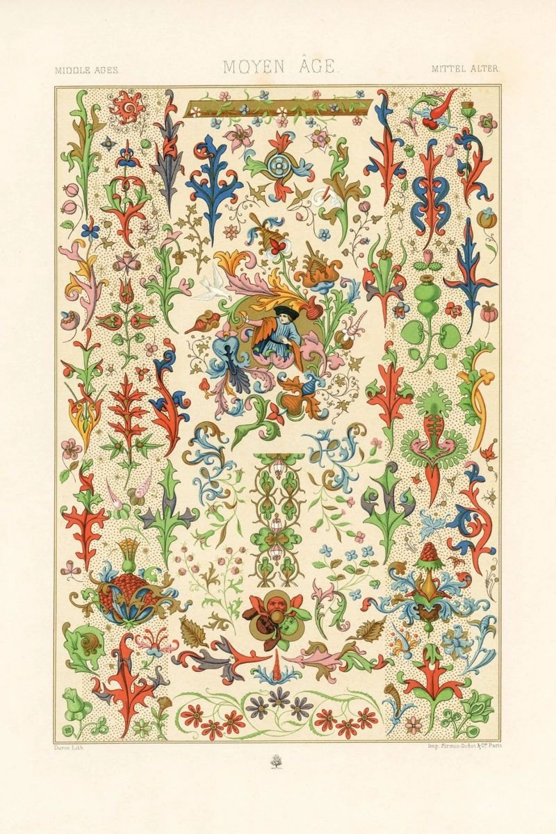 Medieval pattern pellicola backlit da vintageshop