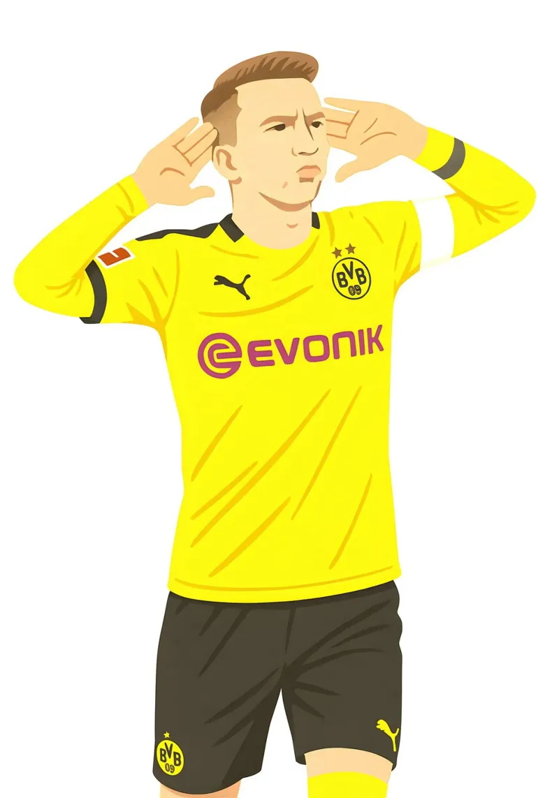 Marco Reus Minimalist pellicola backlit da MoviesArt