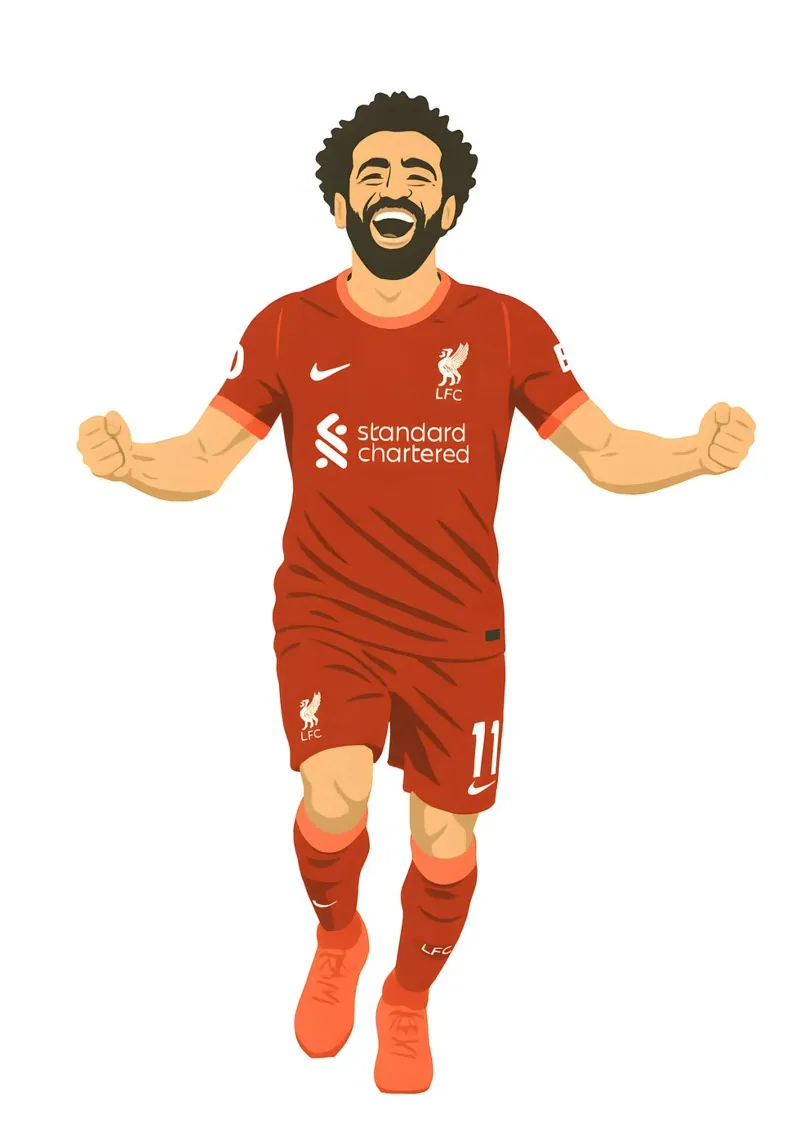 Mohamed Salah Minimalist pellicola backlit da MoviesArt