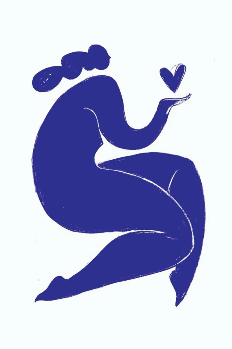 Handful of Love Blue pannello forex da Graphite