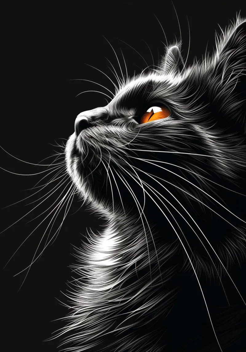 Baffi di gatto pellicola backlit da Lionmixart