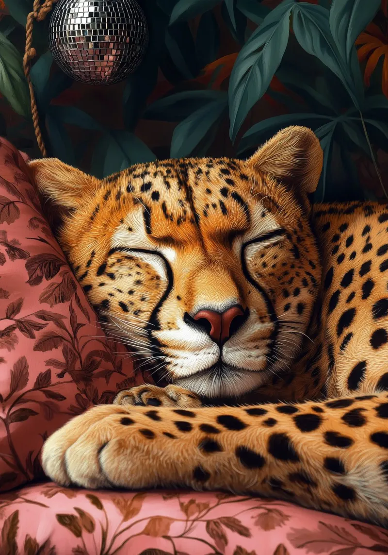 Leopardo pellicola backlit da Lionmixart