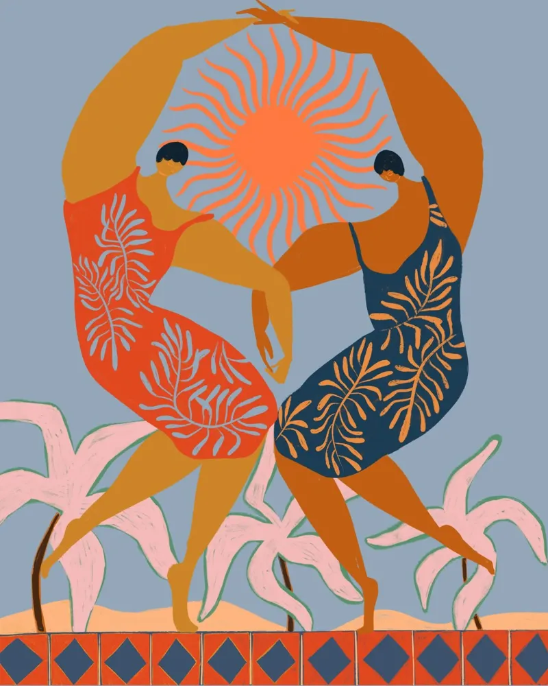 Sisterhood poster with plastic frame by Arty Guava