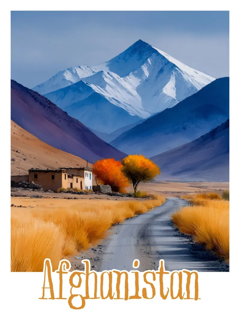 Affiche Afghanistan acrylic glass by Frame the World