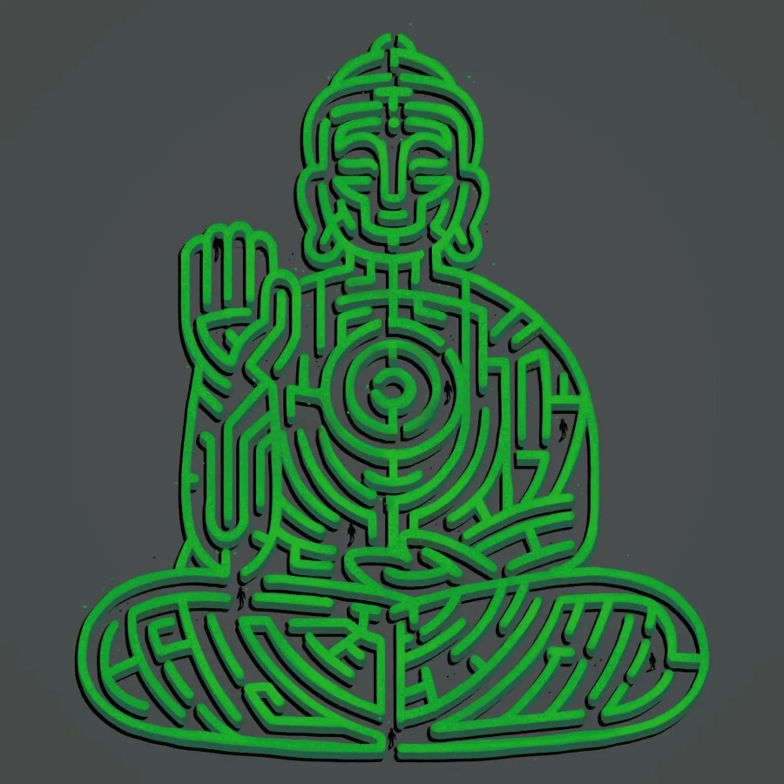 Zen Maze Meditation Backlit Folie von Tobe Fonseca