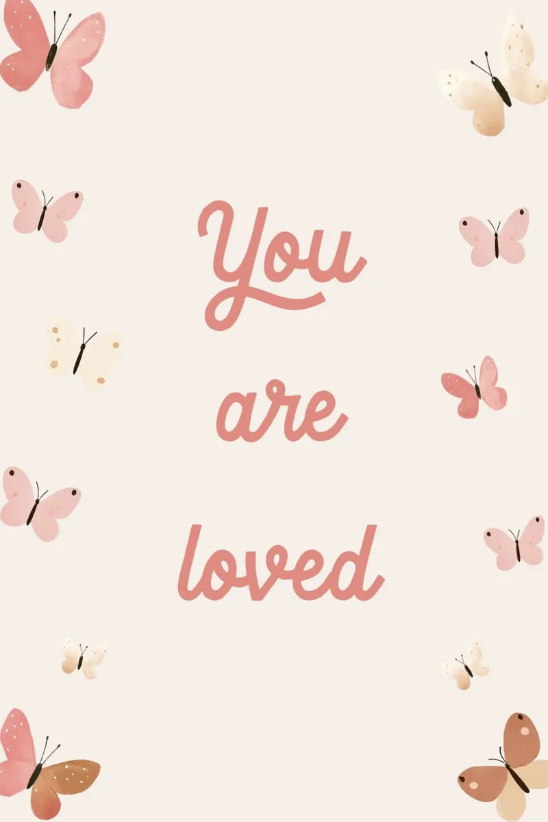 You are Loved, Butterfly Print, Nursery Wall Art acrylic glass by Little Lola