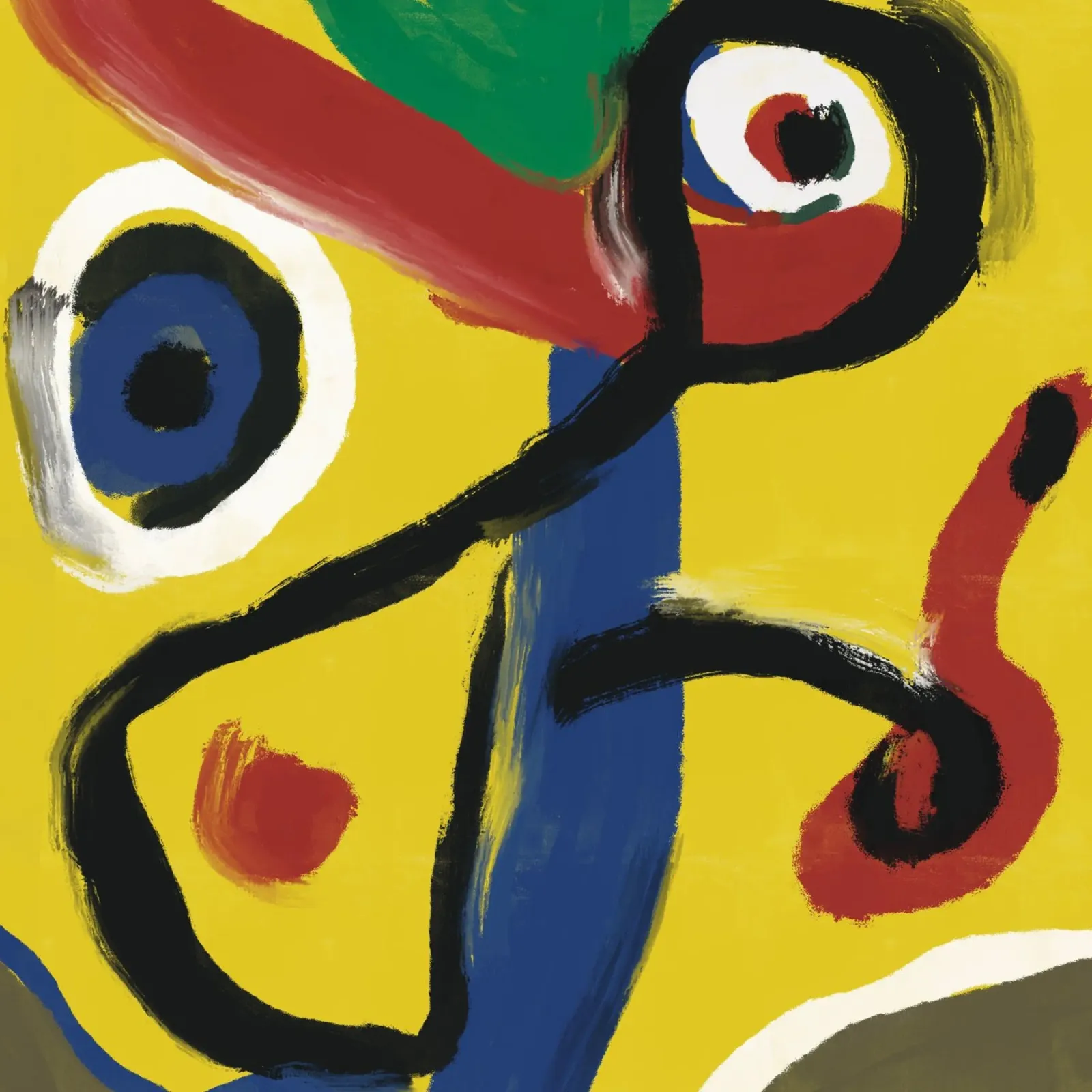 Peinture à l'huile abstraite jaune hahnemühle de Little Dean